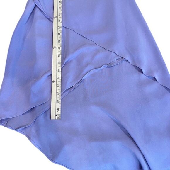 HANEY Marta Asymmetrical Wrap Dress One Shoulder Lavender Lilac Purple Size 2 - Picture 13 of 14